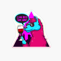 Funny Wine Drinking Lover LLama Need Some Wine Gift
