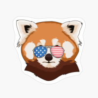 Red Panda 4th Of July American USA Patriotic Gift