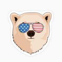 Polar Bear 4th Of July American USA Patriotic Gift