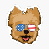Yorkshire Terrier 4th Of July American USA Patriotic Dog
