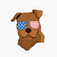 Pitbull 4th Of July American USA Patriotic Dog Gift
