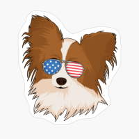 Papillon 4th Of July American USA Patriotic Dog Gift