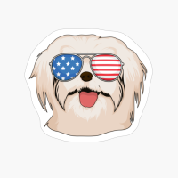 Maltese 4th Of July American USA Patriotic Dog Gift