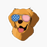 Golden Retriever 4th Of July American USA Patriotic Dog Gift
