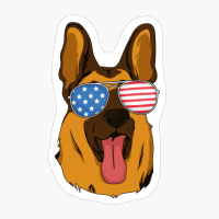 German Shepherd 4th Of July American USA Patriotic Dog Gift