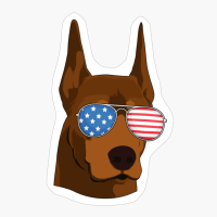Doberman 4th Of July American USA Patriotic Dog Gift
