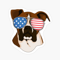 Boxer 4th Of July American USA Patriotic Dog Gift