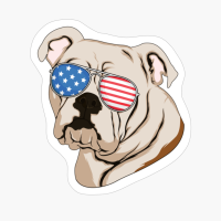 American Bulldog 4th Of July American USA Patriotic Dog Gift