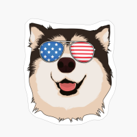 Alaskan Malamute 4th Of July American USA Patriotic Dog Gift