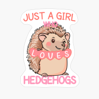 Just A Girl Who Loves Hedgehogs Shirt, Funny Hedgehog Gift