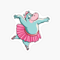 Ballet Dancer Hippopotamus Shirt Kids Girls Hippo Ballerina