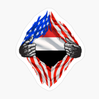 Super Yemeni Heritage Yemen Roots USA Flag Gift