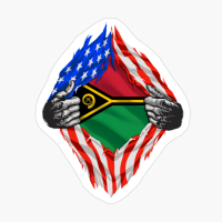 Super Vanuatuan Heritage Vanuatu Roots USA Flag Gift