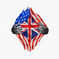 Super British Heritage United Kingdom Roots USA Flag Gift
