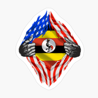 Super Ugandan Heritage Uganda Roots USA Flag Gift