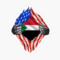 Super Sudanese Heritage Sudan Roots USA Flag Gift