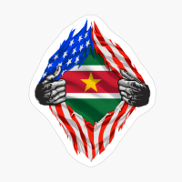 Super Surinamese Heritage Suriname Roots USA Flag Gift