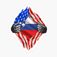 Super Slovene Heritage Slovenia Roots USA Flag Gift