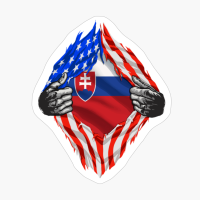 Super Slovak Heritage Slovakia Roots USA Flag Gift