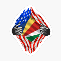 Super Seuchellois Heritage Seychelles Roots USA Flag Gift