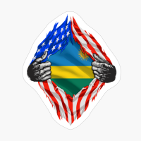 Super Rwandan Heritage Rwanda Roots USA Flag Gift