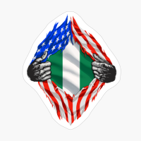 Super Nigerian Heritage Nigeria Roots USA Flag Gift