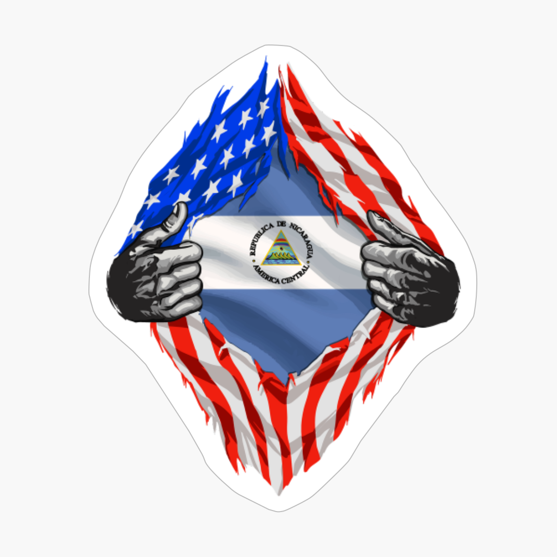 Super Nicaraguan Heritage Nicaragua Roots USA Flag Gift