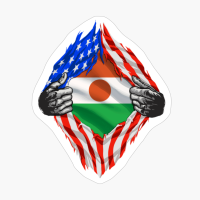 Super Nigerien Heritage Niger Roots USA Flag Gift