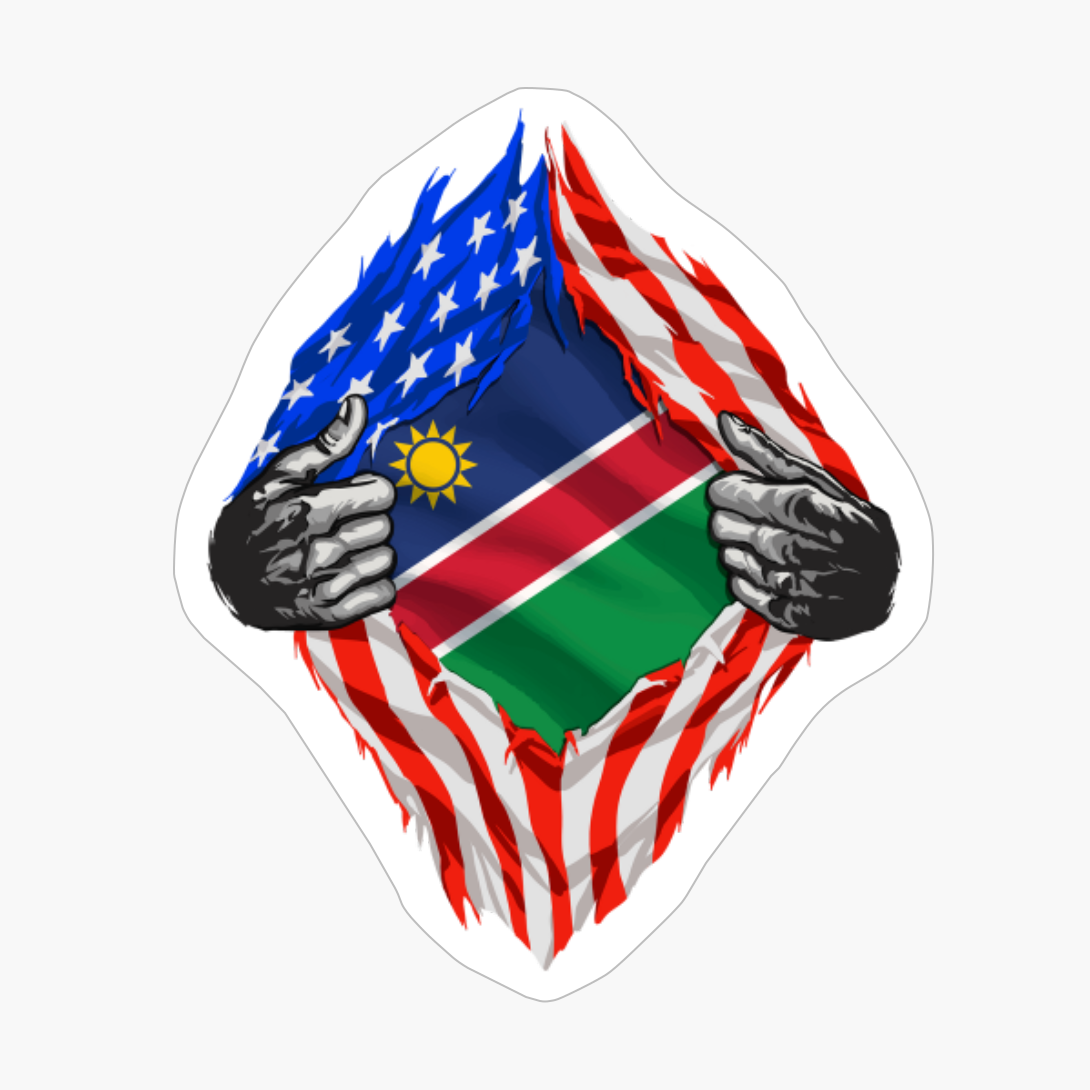 Super Namibian Heritage Namibia Roots USA Flag Gift