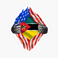 Super Mozambican Heritage Mozambique Roots USA Flag Gift