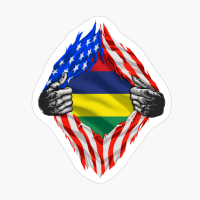 Super Mauritian Heritage Mauritius Roots USA Flag Gift