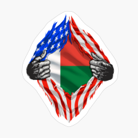 Super Malagasy Heritage Madagascar Roots USA Flag Gift
