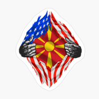Super Macedonian Heritage Macedonia Roots USA Flag Gift