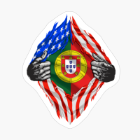 Super Portuguese Heritage Portugal Roots USA Flag Gift