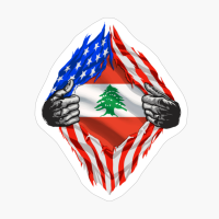 Super Lebanese Heritage Lebanon Roots USA Flag Gift