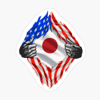 Super Japanese Heritage Japan Roots USA Flag Gift