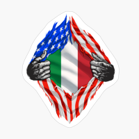 Super Italian Heritage Italy Roots USA Flag Gift