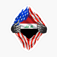 Super Iraqi Heritage Iraq Roots USA Flag Gift