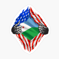 Super Djiboutian Heritage Djibouti Roots USA Flag Gift