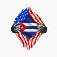 Super Cuban Heritage Cuba Roots USA Flag Gift