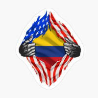 Super Colombian Heritage Colombia Roots USA Flag Gift