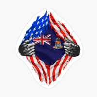 Super Caymanian Heritage Cayman Islands Roots USA Flag Gift