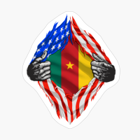 Super Cameroonian Heritage Cameroon Roots USA Flag Gift