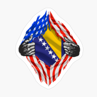 Super Bosnian Heritage Bosnia Roots USA Flag Gift