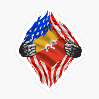 Super Bhutanese Heritage Bhutan Roots USA Flag Gift