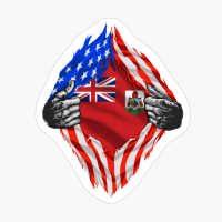 Super Bermudian Heritage Bermuda Roots USA Flag Gift