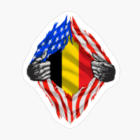 Super Belgian Heritage Belgium Roots USA Flag Gift
