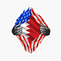 Super Bahraini Heritage Bahrain Roots USA Flag Gift