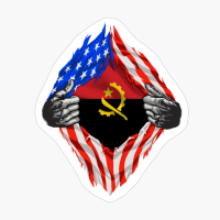Super Angolan Heritage Angola Roots USA Flag Gift