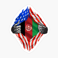 Super Afghan Heritage Afghanistan Roots USA Flag Gift